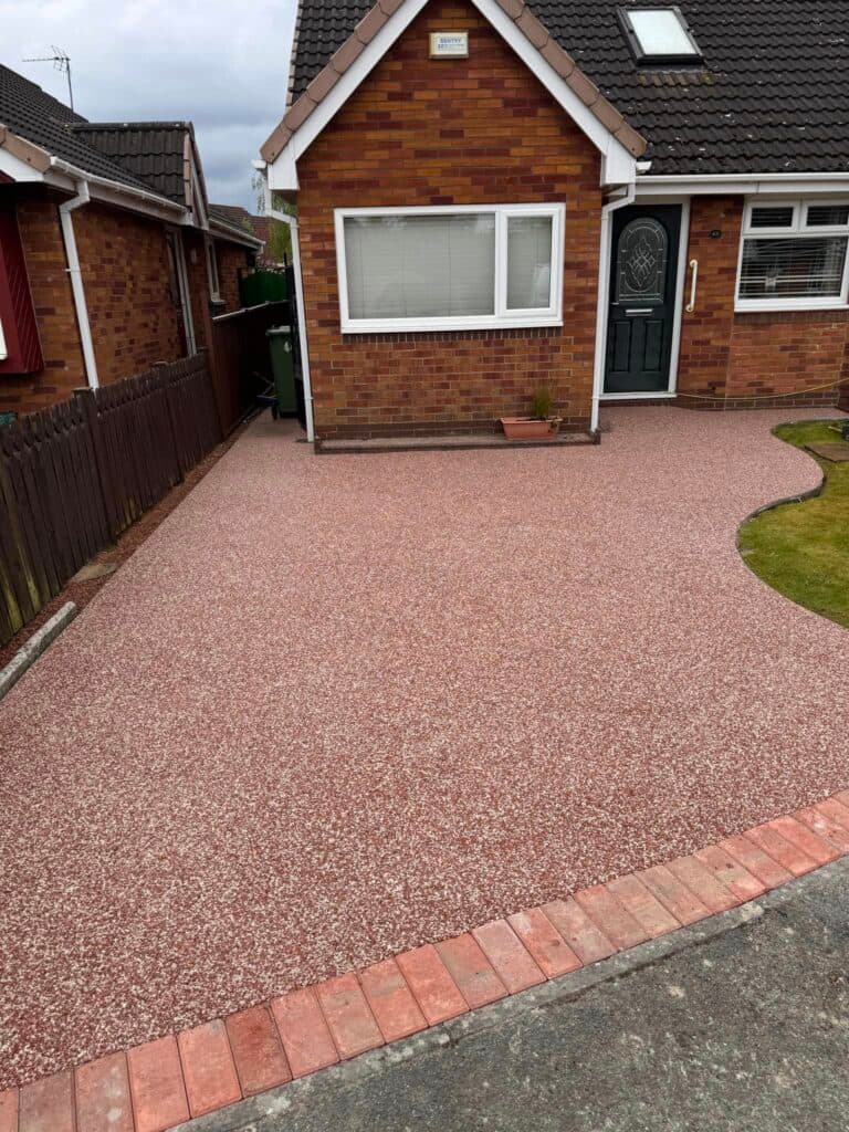 Resin bound driveway installation in Lanarkshire