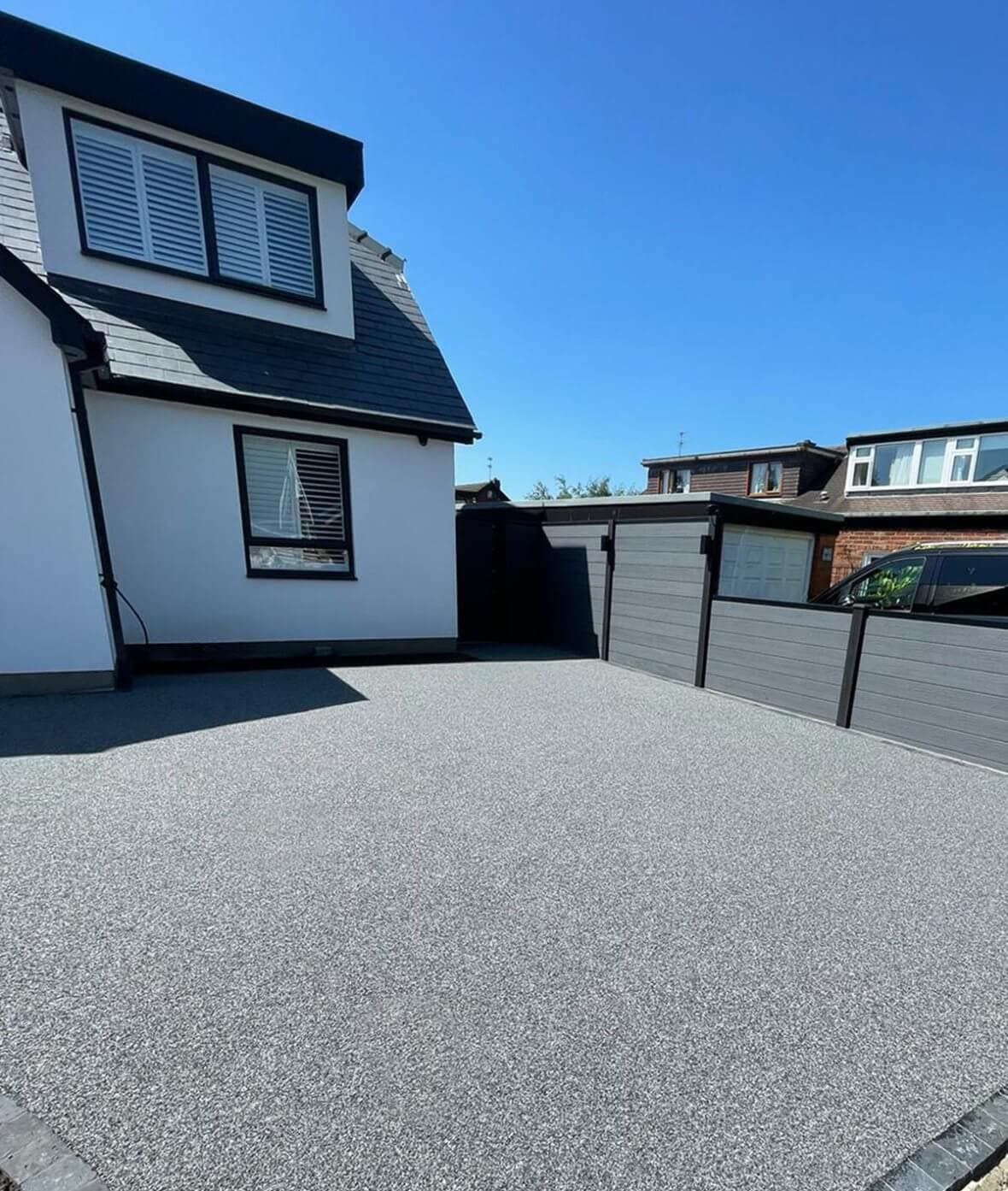 Resin bound driveway installation in Lanarkshire