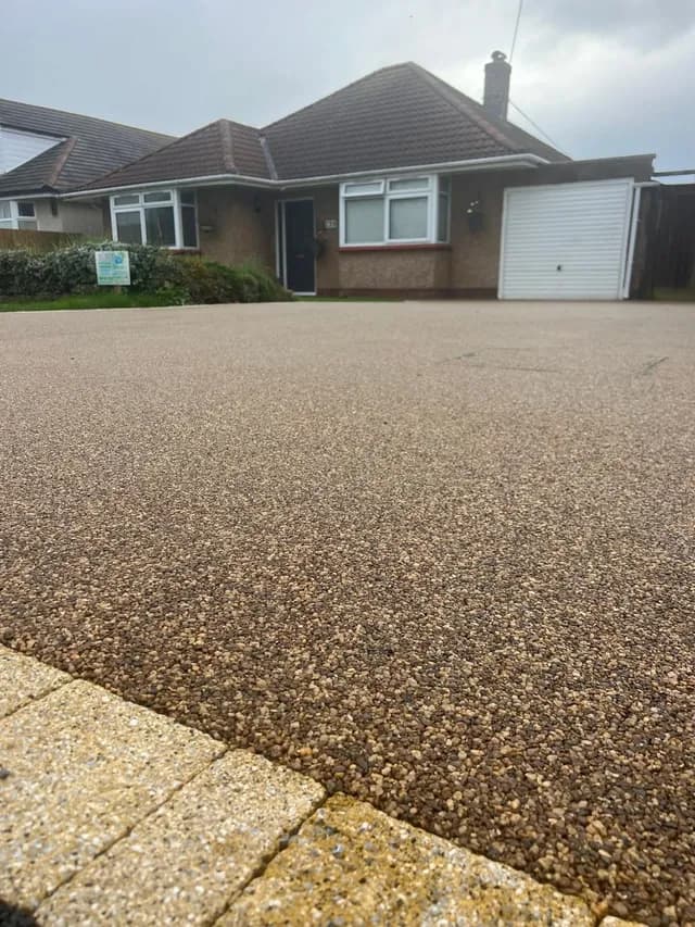 Resin bound driveway installation in Lanarkshire
