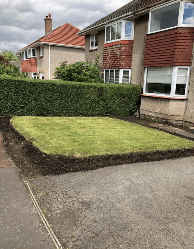 Turfing work in Airdrie and North Lanarkshire