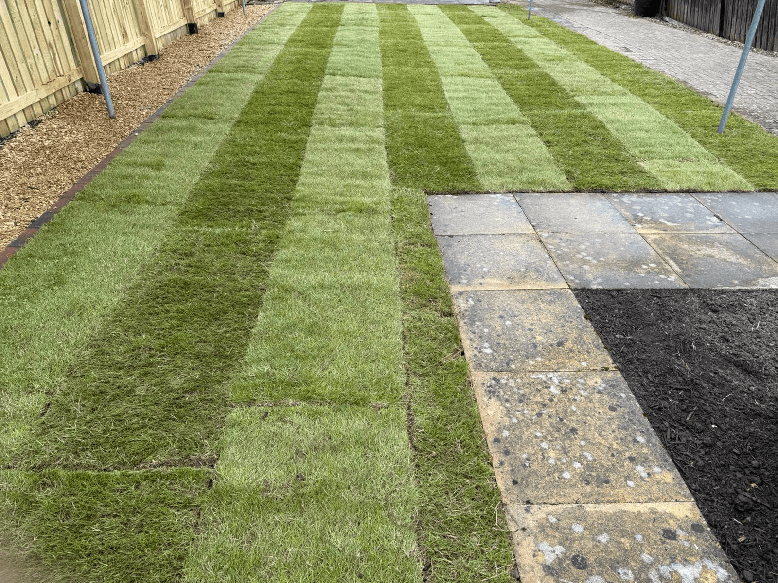 Turfing work in Airdrie and North Lanarkshire